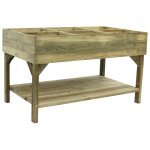 Carr potager sur pieds 270 litres en bois marron 150 x 80 x 87 cm