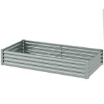 Carr potager surlev en acier galvanis gris argent