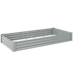 Carr potager surlev en acier galvanis gris argent