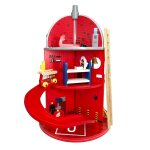 Caserne de pompiers jeu enfant, 59cm, rouge Caserne de pompiers jeu enfant, 59cm, rouge