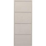 Casier � chaussures 4 tiroirs en acier cr�me