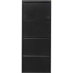 Casier � chaussures 4 tiroirs en acier noir