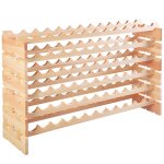 Casier de rangement pour 72 bouteilles en bois naturel 119x29x72cm Casier de rangement pour 72 bouteilles en bois naturel 119x29x72cm