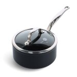 Casserole barcelona pro 18 cm avec couvercle noir en cramique
