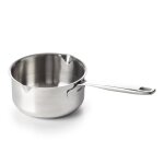Casserole avec bec verseur 14 cm argent en inox