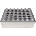 Cendrier carr� en aluminium chrom� 25x25