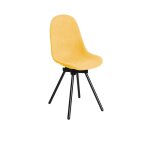 Chaise artisanale 100% upcycl, jaune paille