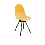 Chaise artisanale 100% upcycl jaune et paille
