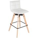 Chaise de bar design blanche imitation cuir mae Chaise de bar design blanche imitation cuir mae