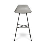 Chaise de bar design industriel en béton gris et acier noir - 82x45cm Chaise de bar design industriel en béton gris et acier noir - 82x45cm