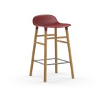 Chaise de bar avec structure en chne rouge h65