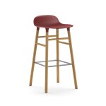Chaise de bar avec structure en chne rouge h75