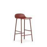 Chaise de bar avec structure en mtal rouge 65cm