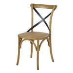 Chaise bistrot en bois de htre et bambou