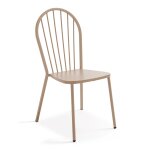 Chaise bistrot en mtal taupe