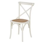 Chaise bistrot en rotin et bois de bouleau cru
