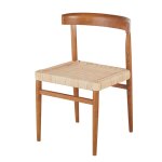 Chaise en bois de frne et rotin tress
