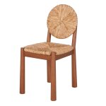 Chaise en bois d'hva, frne et jonc tress