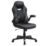 Chaise de bureau avec accoudoirs hauteur rglable noir et gris