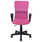 Chaise de bureau avec assise pivotante, rose