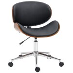Chaise de bureau design vintage bois peuplier noir