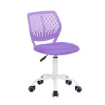 Chaise de bureau pour enfant violet  roulettes