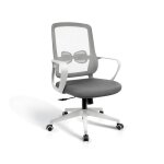 Chaise de bureau réglable en hauteur tissu gris 107x66x61 cm Chaise de bureau réglable en hauteur tissu gris 107x66x61 cm