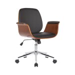 Chaise de bureau r�glable en holz noyer / noir