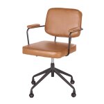 Chaise de bureau rglable  roulettes camel