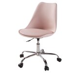 Chaise de bureau  roulettes rose