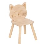 Chaise chat en bois naturel pour enfant Chaise chat en bois naturel pour enfant