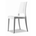 Chaise design en plastique blanc