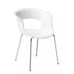 Chaise design en plastique blanc Chaise design en plastique blanc