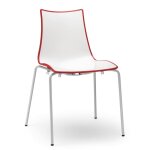 Chaise design en plastique rouge