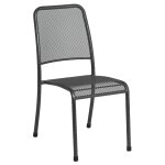 Chaise empilable en acier gris