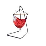 Chaise hamac xxl en coton multicolore et support en métal Chaise hamac xxl en coton multicolore et support en métal