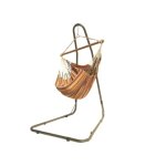 Chaise hamac xxl en coton multicolore et support en mtal