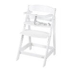 Chaise haute bébé évolutive en bois blanc Chaise haute bébé évolutive en bois blanc