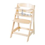 Chaise haute bébé évolutive en bois naturel Chaise haute bébé évolutive en bois naturel