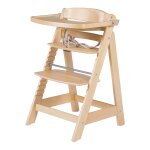 Chaise haute bébé évolutive avec plateau repas en bois nature Chaise haute bébé évolutive avec plateau repas en bois nature
