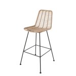 Chaise haute de jardin professionnelle en résine recyclée et métal noir Chaise haute de jardin professionnelle en résine recyclée et métal noir