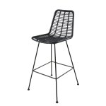 Chaise haute de jardin professionnelle en résine recyclée noire Chaise haute de jardin professionnelle en résine recyclée noire