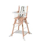 Chaise haute transformable barreaux hybride bicolore blanc Chaise haute transformable barreaux hybride bicolore blanc