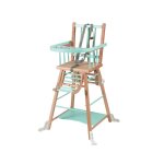 Chaise haute transformable barreaux hybride vert mint
