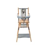 Chaise haute transformable bleu gris