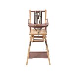 Chaise haute transformable vieux rose