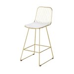 Chaise pour îlot central en acier doré et blanche h65 Chaise pour îlot central en acier doré et blanche h65