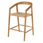 Chaise pour lot central en bois de frne moyen et papier tress h65