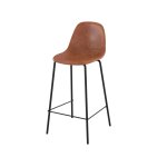 Chaise pour îlot central en cuir synthétique camel 65 cm Chaise pour îlot central en cuir synthétique camel 65 cm