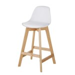 Chaise pour lot central style scandinave blanche et chne h66